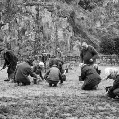 Un véritable travail de fourmi, qui demande une motivation profonde, de la patience et de l'humilité. Les bénévoles ont affronté le froid pour tenter de limiter les dégâts…